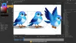 Cute Sky-Blue Songbird – Ultimate 2-Variant Rigged & Animated Character for Adobe Animate CC - Image 3