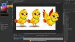 Indian Traditional Female Yellow Bird – Ultimate 2-Variant Rigged or Animated for Adobe Animate CC - Image 3