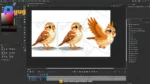 Female Sparrow Bird Character – Ultimate 2-Variant Rigged or Animated for Adobe Animate CC - Image 3