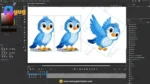 Blue Cute Heroic Bird – Ultimate 2-Variant Rigged or Animated for Adobe Animate CC - Image 4