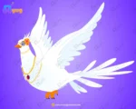 Beautiful White Royal Bird – Ultimate 2-Variant Rigged or Animated for Adobe Animate CC - Image 2