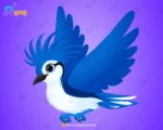 Blue Crown Royal Bird – Ultimate 2-Variant Rigged or Animated for Adobe Animate CC - Image 2