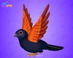 Coucal (Bharadwaj) Bird – Ultimate 2-Variant Rigged or Animated Adobe Animate CC - Image 2