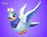 Female Cute Pigeon Bird Character – Ultimate 2-Variant Rigged or Animated for Adobe Animate CC - Image 2