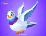 Female Pigeon Queen Character – Ultimate 2-Variant Rigged or Animated for Adobe Animate CC - Image 2
