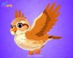 Female Sparrow Bird Character – Ultimate 2-Variant Rigged or Animated for Adobe Animate CC - Image 2