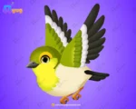 Green Cute Bird Character – Ultimate 2-Variant Rigged or Animated for Adobe Animate CC - Image 2