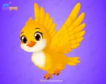 Cute Yellow Bird Character – Ultimate 2-Variant Rigged or Animated for Adobe Animate CC - Image 2