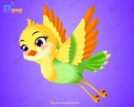 Cute Multi-Color Bird Character – Ultimate 2-Variant Rigged or Animated for Adobe Animate CC - Image 2