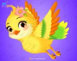 Cute Female Multi-Color Bird – Ultimate 2-Variant Rigged or Animated for Adobe Animate CC - Image 2