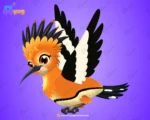 Hoopoe Bird Character – Ultimate 2-Variant Rigged or Animated for Adobe Animate CC - Image 2