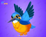 Kingfisher Bird Character – Ultimate 2-Variant Rigged or Animated for Adobe Animate CC - Image 2