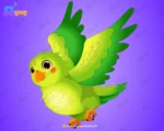 Cute Female Parrot Character – Ultimate 2-Variant Rigged or Animated for Adobe Animate CC - Image 2