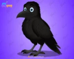 Great Blue-Eyed Crow – Ultimate 2-Variant Rigged or Animated for Adobe Animate CC