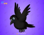 Great Blue-Eyed Crow – Ultimate 2-Variant Rigged or Animated for Adobe Animate CC - Image 2