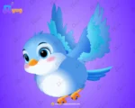 Cute Blue Bird Character – Ultimate 2-Variant Rigged or Animated for Adobe Animate CC - Image 2