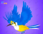 Blue Hoopoe (Hudhud) Character – Ultimate 2-Variant Rigged or Animated for Adobe Animate CC - Image 2