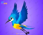 Exotic Blue Crested Bird – Ultimate 2-Variant Rigged & Animated Character for Adobe Animate CC - Image 2