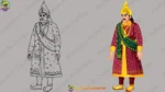 The Ultimate King and Village Pack - 30+ Royal Characters & 20 PSD Backgrounds (Raja , Rani ,Saynik ,Mantri ,Rath , Rajdarbari , Village Man Bundle set ) - Image 42