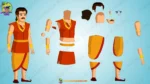The Ultimate King and Village Pack - 30+ Royal Characters & 20 PSD Backgrounds (Raja , Rani ,Saynik ,Mantri ,Rath , Rajdarbari , Village Man Bundle set ) - Image 48