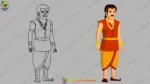 The Ultimate King and Village Pack - 30+ Royal Characters & 20 PSD Backgrounds (Raja , Rani ,Saynik ,Mantri ,Rath , Rajdarbari , Village Man Bundle set ) - Image 49