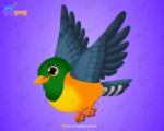 Forest King Bird – Ultimate 2-Variant Rigged & Animated Character for Adobe Animate CC - Image 2