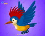 Exotic Crested Woodpecker – Ultimate 2-Variant Rigged & Animated Character for Adobe Animate CC - Image 2