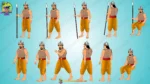 The Ultimate King and Village Pack - 30+ Royal Characters & 20 PSD Backgrounds (Raja , Rani ,Saynik ,Mantri ,Rath , Rajdarbari , Village Man Bundle set ) - Image 63