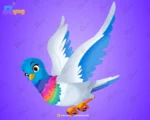 Prism-Neck Sky Pigeon – Elite 2-in-1 Master Rig & Animation Pack for Adobe Animate CC - Image 2