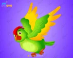 Red-Crowned King Parrot – Ultimate 2-in-1 Master Rig & Animated Bundle for Adobe Animate CC - Image 2