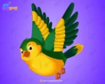 Golden-Green Songbird – Elite 2-in-1 Rigged & Animated Master Pack for Adobe Animate CC - Image 2