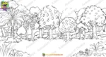 Indian Fruit Trees Jungle Animation Background (PSD & PNG) - Image 2