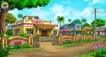Indian Village Jamidar Rich Man House Animation Background (PSD & PNG)