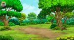 Cartoon Deep Forest Jungle Animation Background (PSD & PNG)