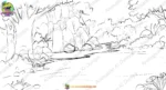 Beautiful Jungle Waterfall 2D Animation Background (PSD & PNG ) - Image 2