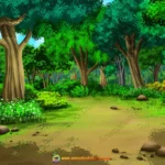 Dense Deep Forest Jungle Animation Background (PSD & PNG)
