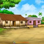 Indian Village House 2D Animation Background (PSD & PNG )