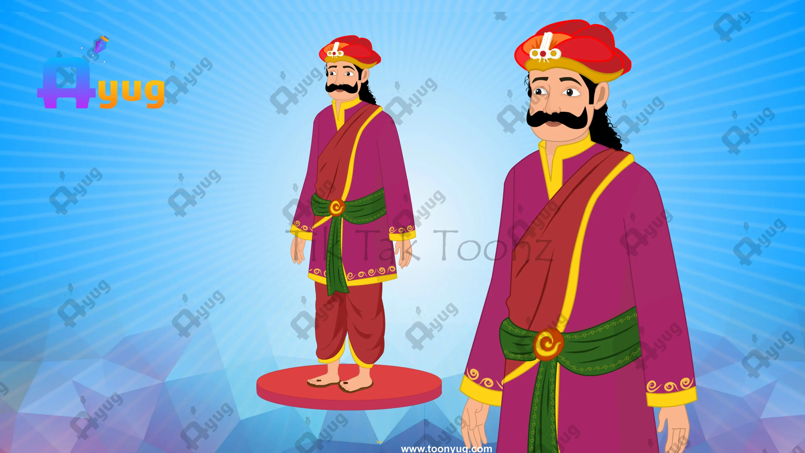 mantri2 Indian King Mantri Salahkar Character Animated Human Character - Image 1