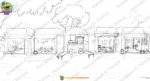 Indian Village Market Shops Animation Background (PSD & PNG) - Image 2