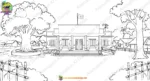 Indian Gram Panchayat Bhavan 2D Animation Background (PSD & PNG ) - Image 2