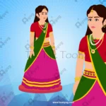 Indian Rajkumari Rani Animated Human Character