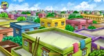 Indian Town Roof Top Day & Night 2D Animation Background (PSD & PNG )