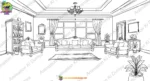 Rich Seth Ji Luxury Living Room 2D Animation Background (PSD & PNG ) - Image 2