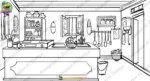 Rich Seth Ji Modular Kitchen Interior 2D Animation Background (PSD & PNG ) - Image 2