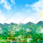 Cartoon Jungle and Sky 2D Animation Background | Forest Mountain (PSD & PNG )
