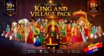The Ultimate King and Village Pack - 30+ Royal Characters & 20 PSD Backgrounds (Raja , Rani ,Saynik ,Mantri ,Rath , Rajdarbari , Village Man Bundle set )