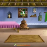 Indian Village Poor Man Inside Room 2D Animation Background (PSD & PNG )