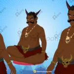 Premium Big Jungle Danav Rakshas Animated Ghost Character