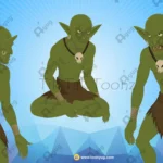 Premium Jungle Green Goblin Ghost Rakshas Animated Ghost Character