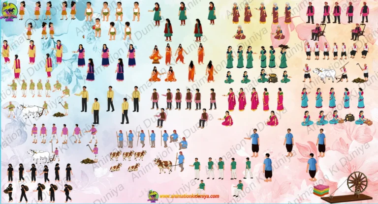 The Ultimate Moral Story Animation Pack | 20+ Vector Characters & 25+ PNG Backgrounds